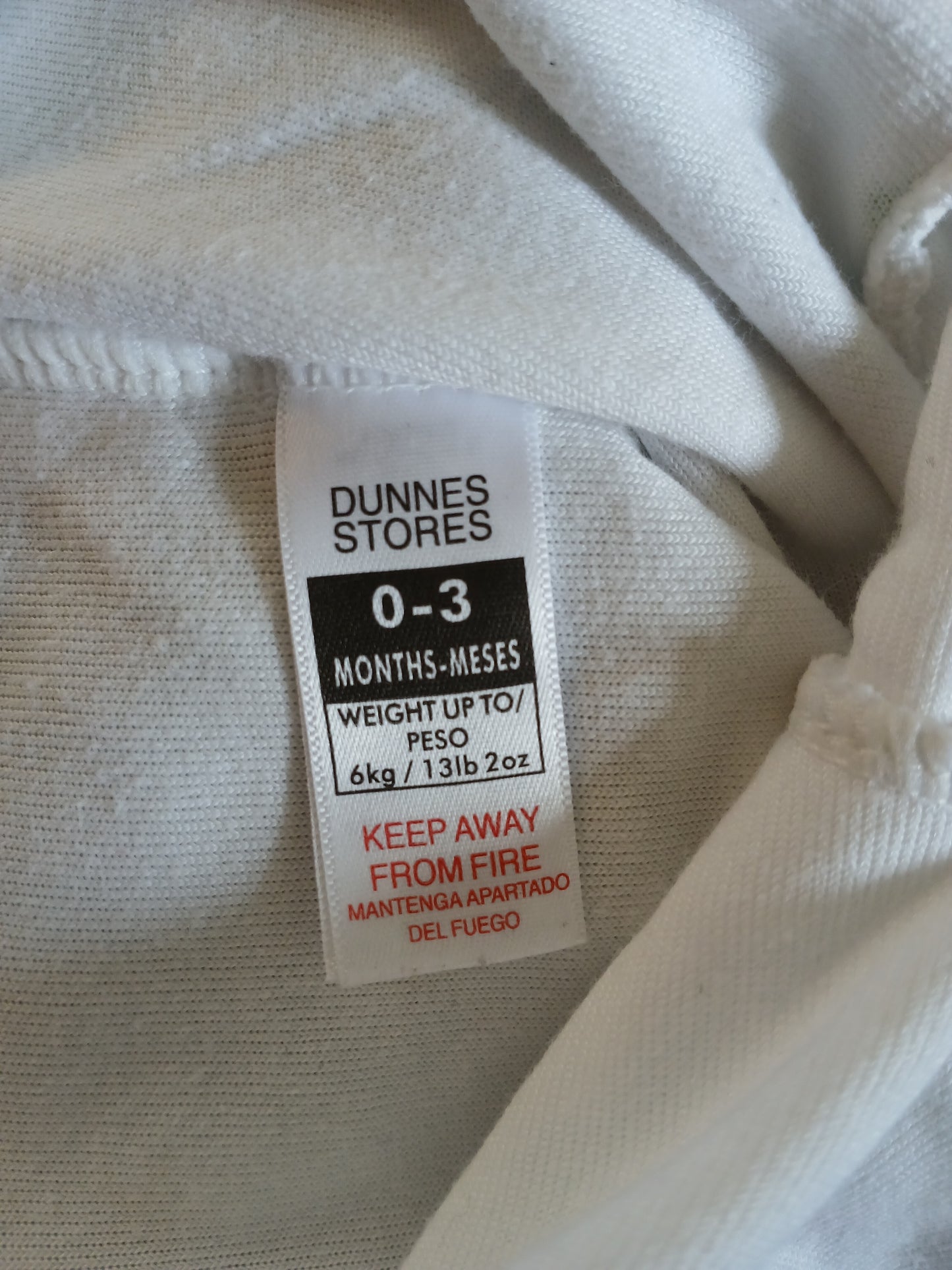 Dunnes Sleepsuit Age Newborn/0-3 Months