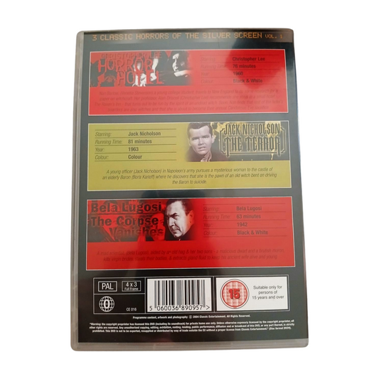 3 Classic Horrors of the Silver Screen: Horror Hotel / the Terror / the Corpse Vanishes