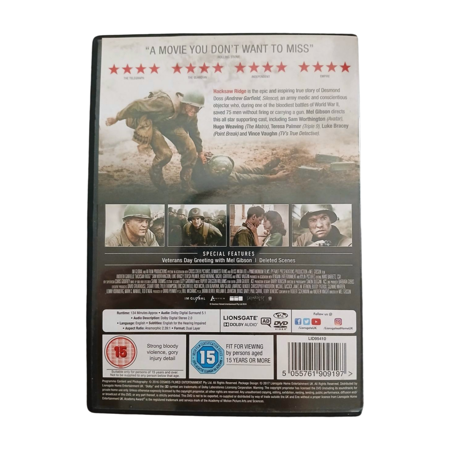 Hacksaw Ridge DVD