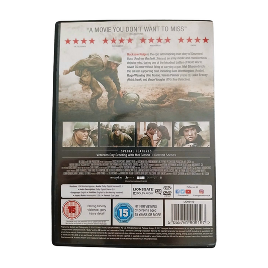 Hacksaw Ridge DVD