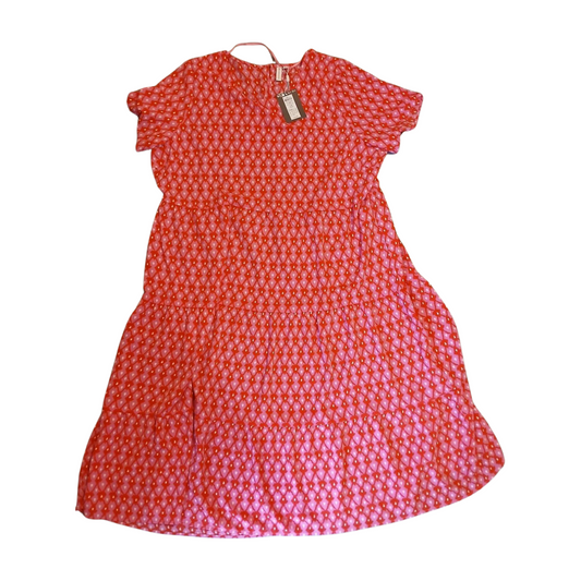 Brand New With Tags Only Carmakoma Curve Pink Red Midi Dress Size 22