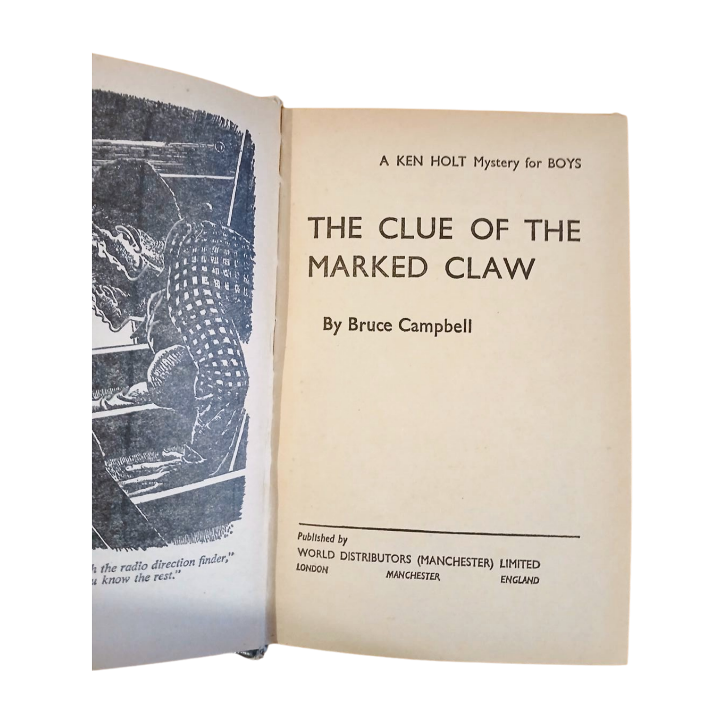 Vintage Kids Book - Ken Holt in the Clue of the Marked Claw by Bruce Campbell