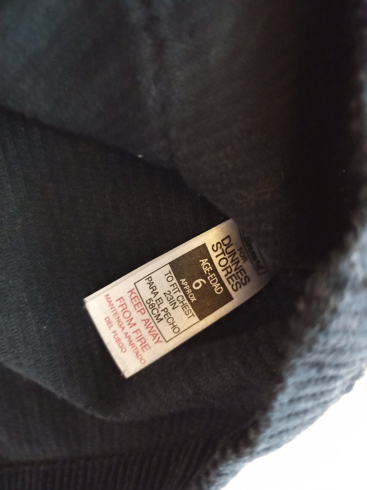 Dunnes Black Corduroy Pinafore Dress Age 6