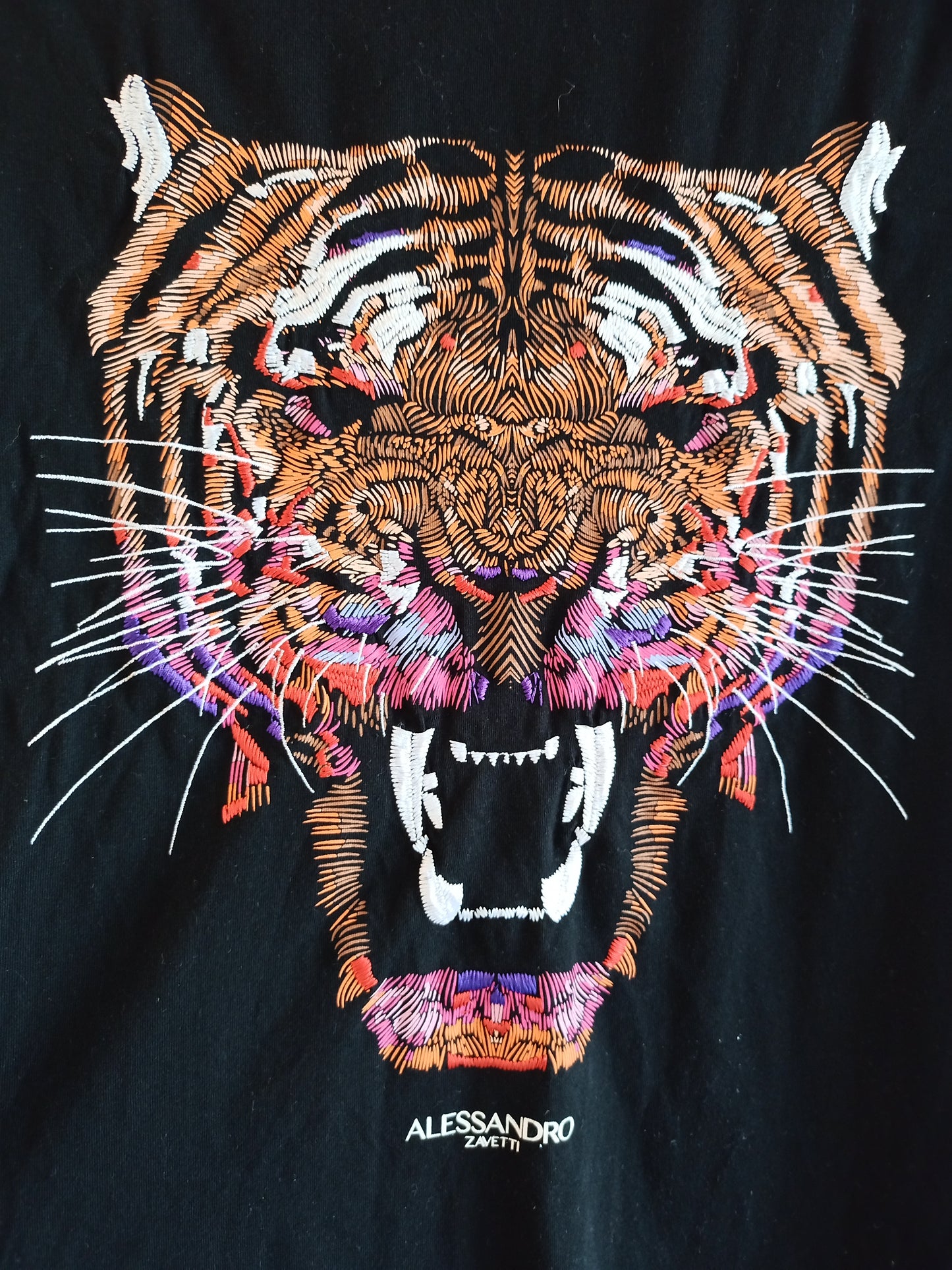 Alessandro Zavetti Black Tiger T-Shirt Size XS