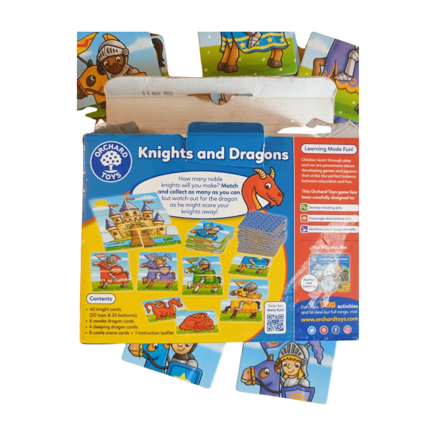 Orchard Toys Knights and Dragons Game - Parts Missing