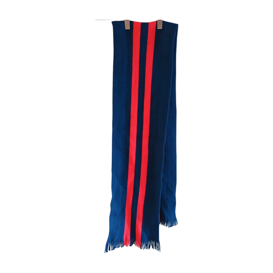Hunter Accessories Navy and Red Striped Scarf