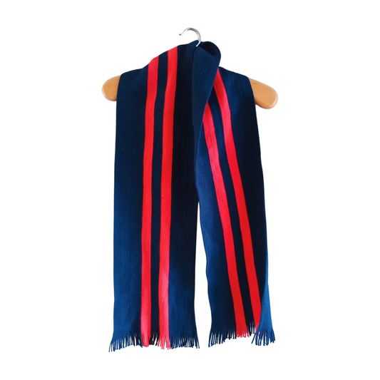 Hunter Accessories Navy and Red Striped Scarf