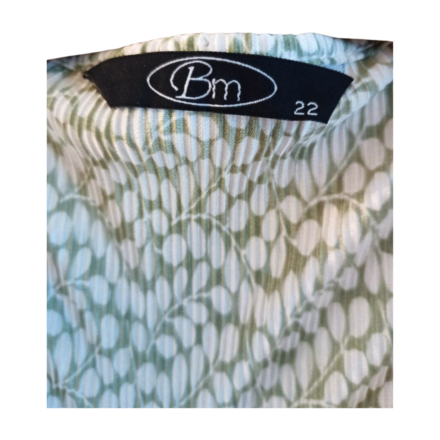 Bon Marche Green and White Blouse Size 22