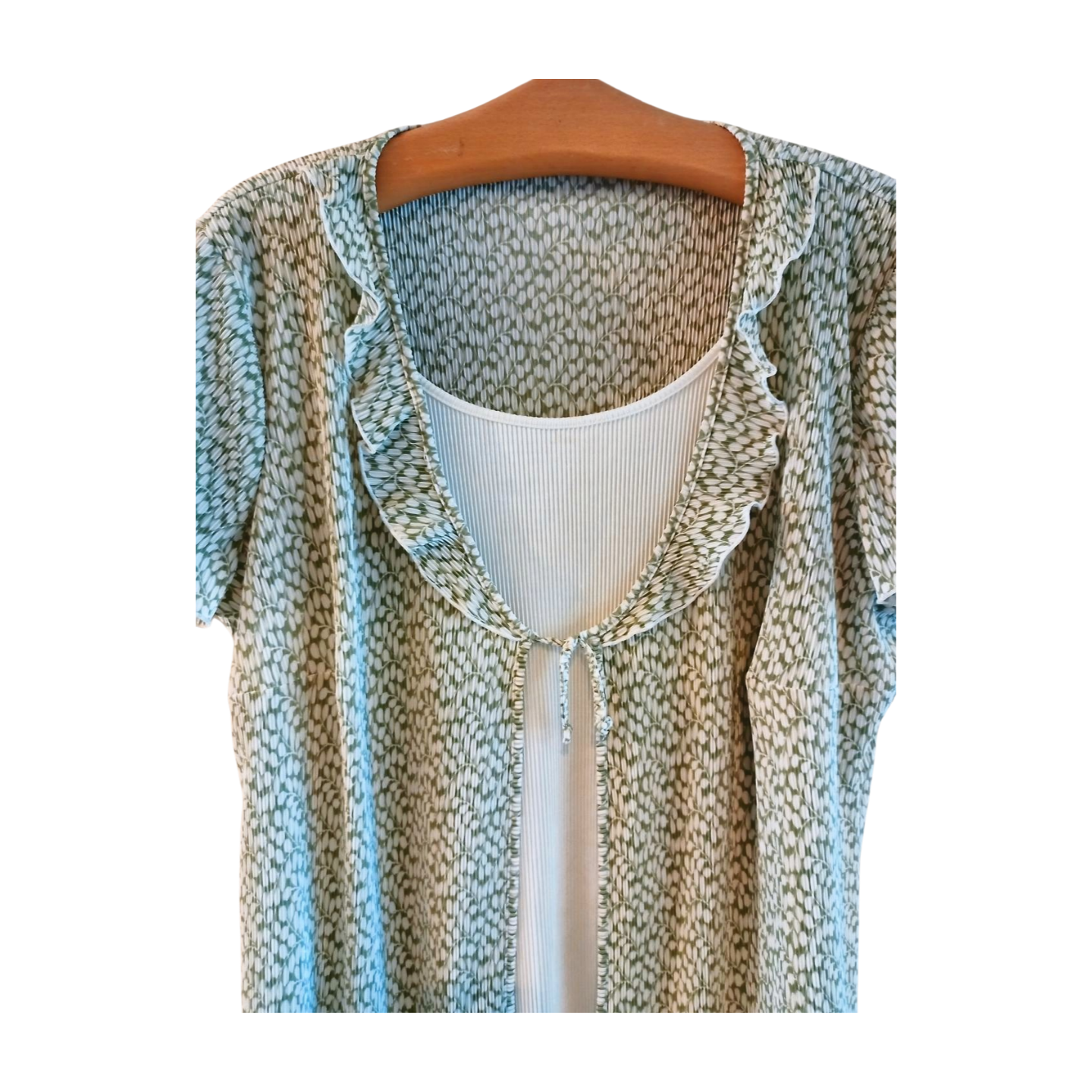 Bon Marche Green and White Blouse Size 22