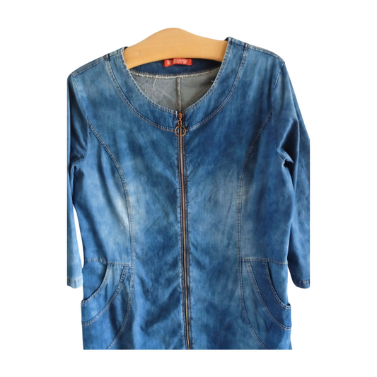 River Flower Collection Denim Dress Size L/XL