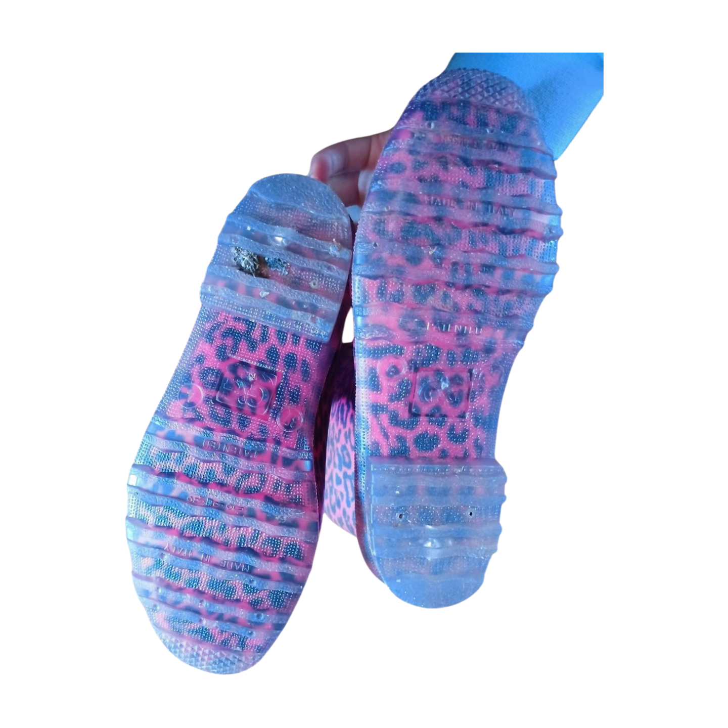 G&G Pink Leopard Print Wellington Boots Size 4