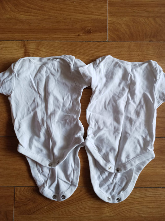 Next Babygrow Vests Age 0-3 Months x2