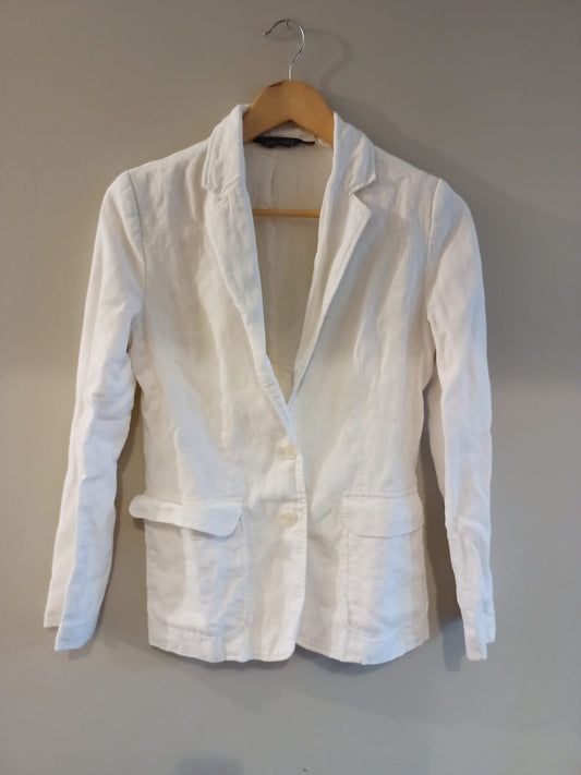 Penneys 100% Linen White Blazer Jacket Size 10