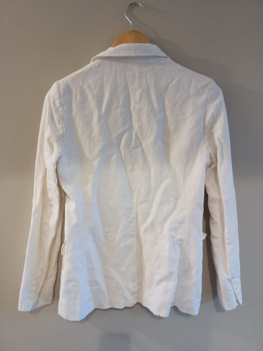 Penneys 100% Linen White Blazer Jacket Size 10