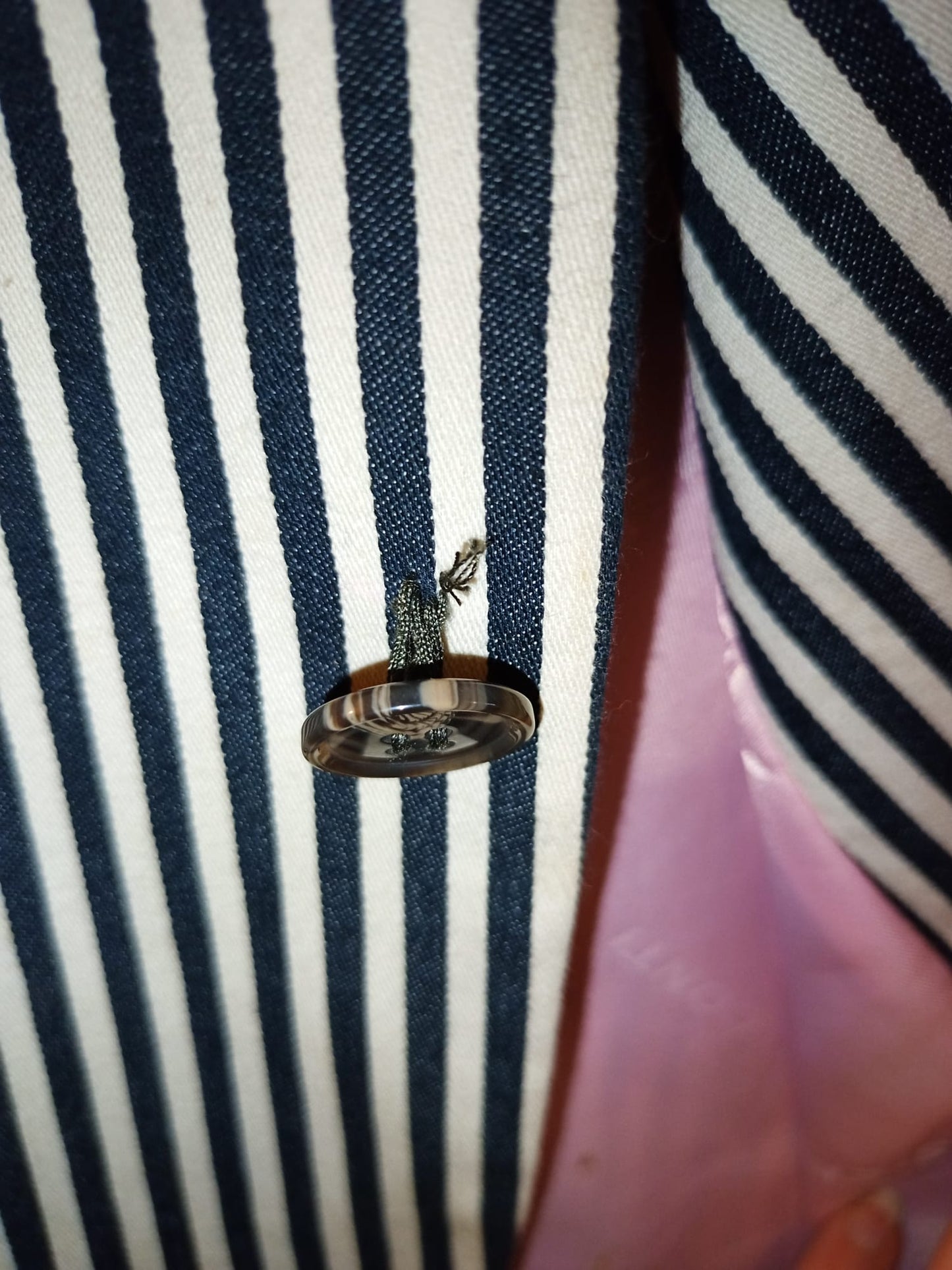 Vintage Designer Stefano Conti Striped Blazer Size 40