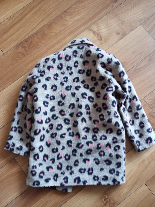 Dunnes Leopard Print Coat Age 5