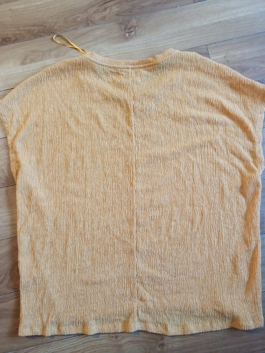 Yellow Crepe Top Size L
