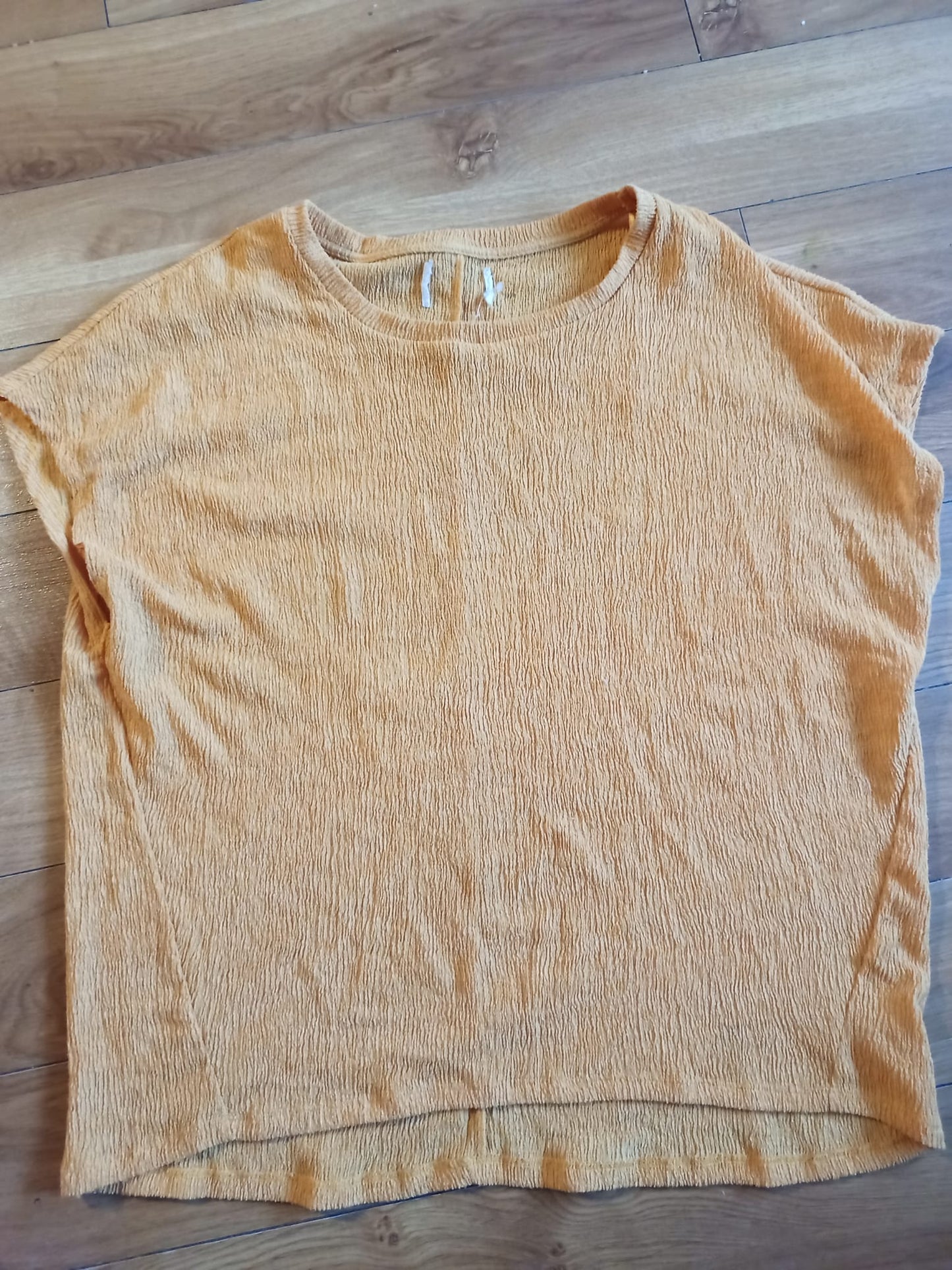 Yellow Crepe Top Size L