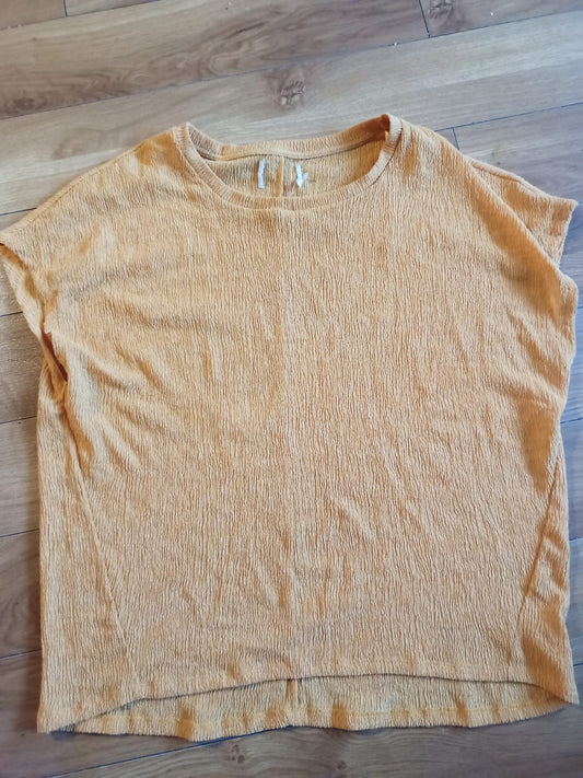 Yellow Crepe Top Size L