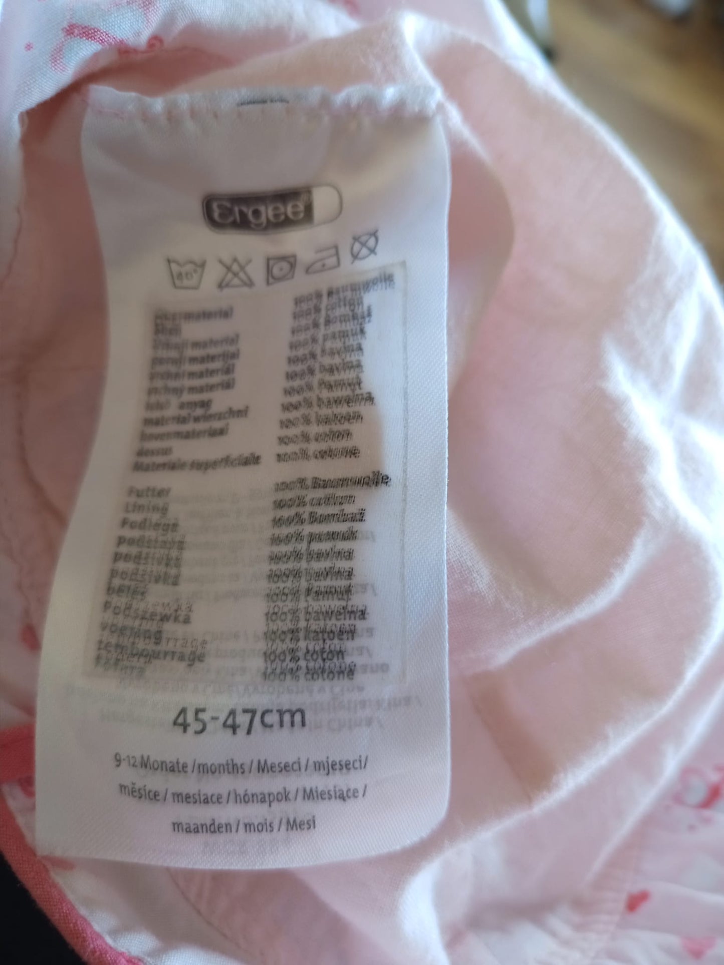 Summer Hat Age 9-12 months