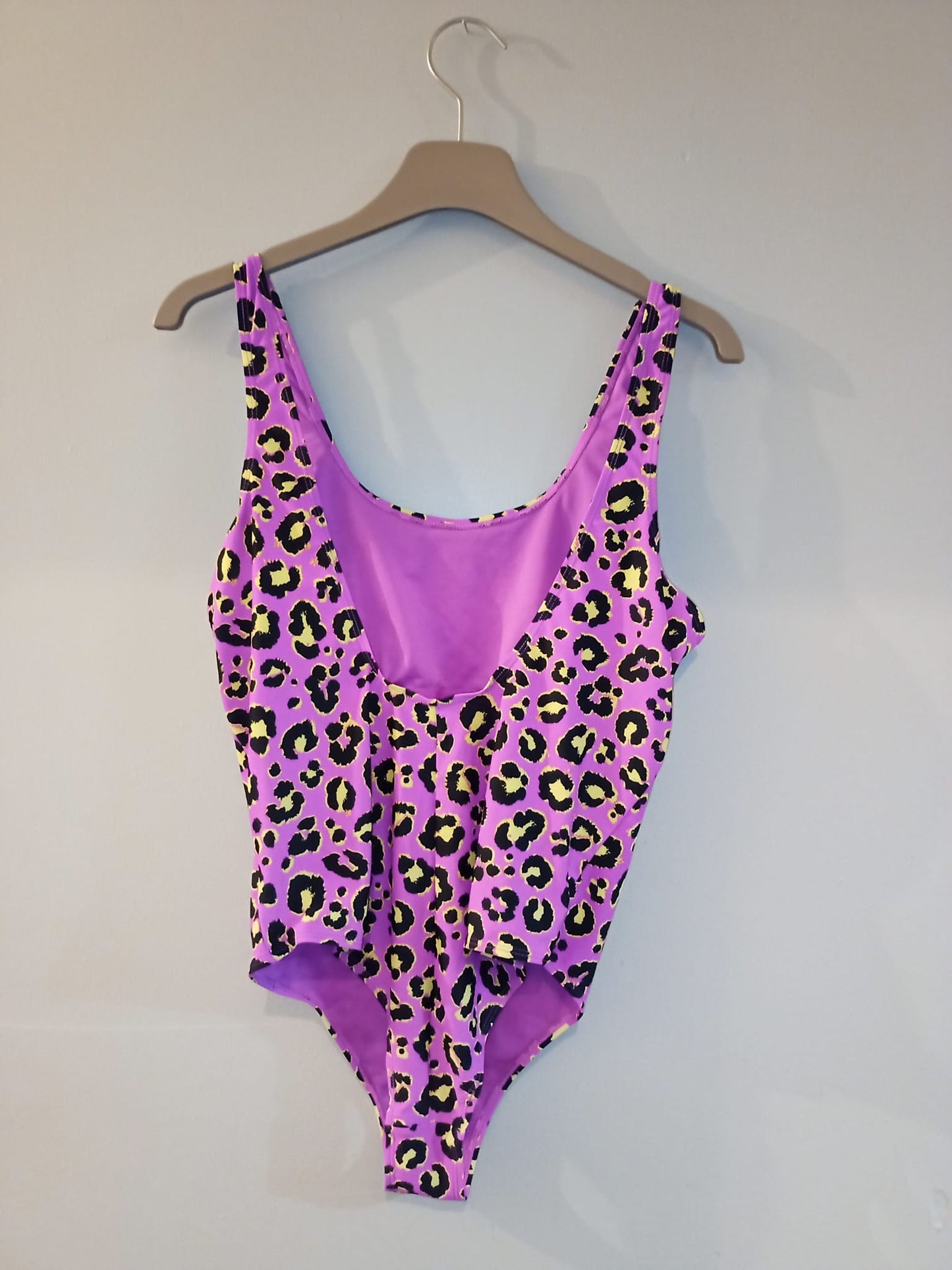 Dunnes Pink Leopard Print Swimming Costume Size 16