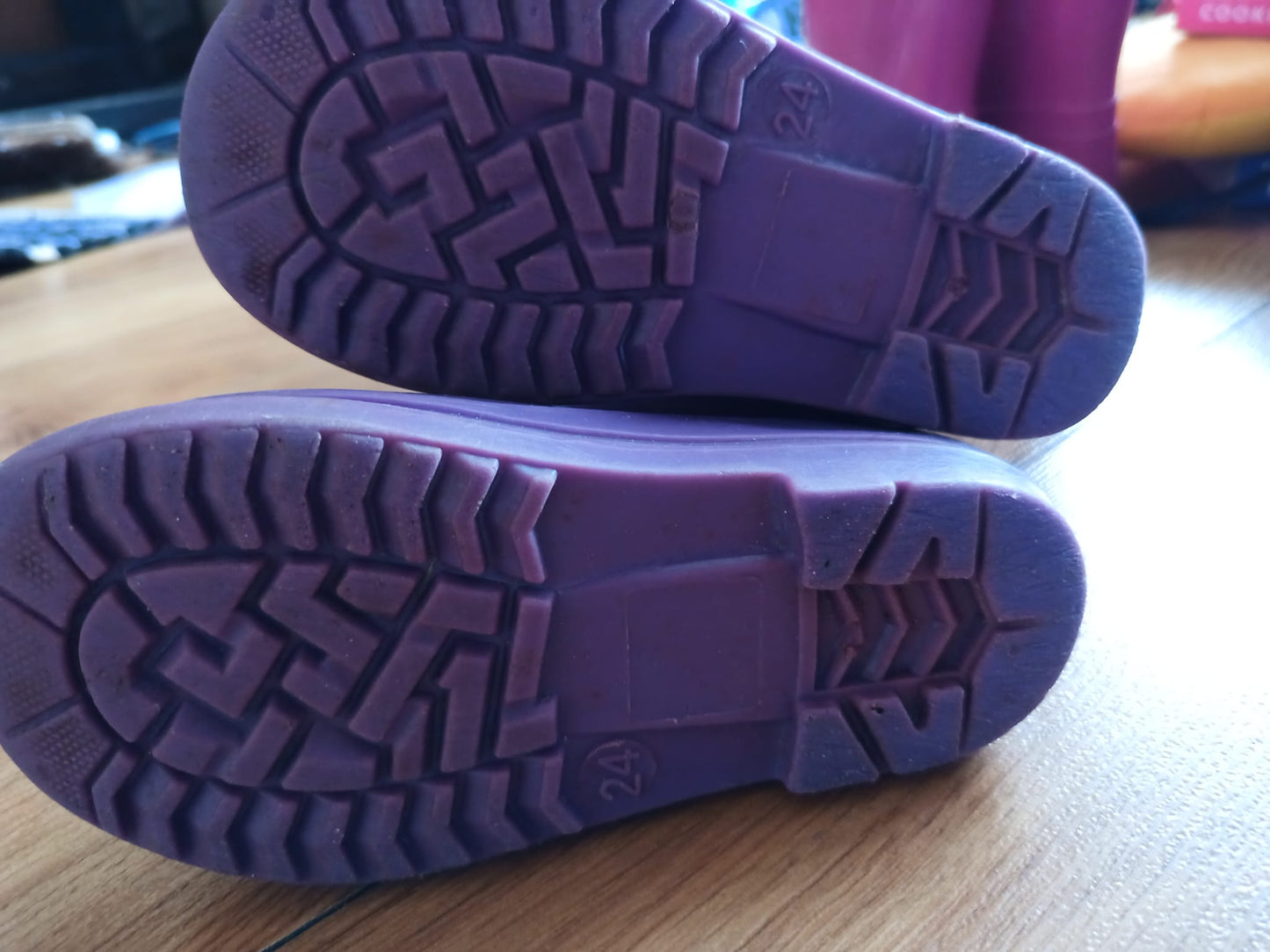 Purple Wellies Size 24/7