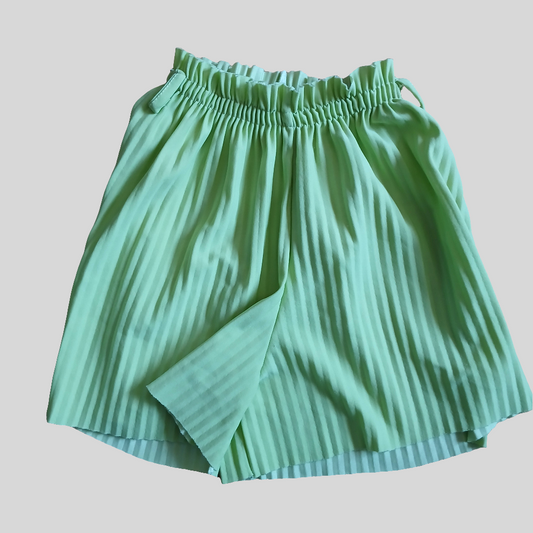 Lime Green Pleated Culottes Age 7-8