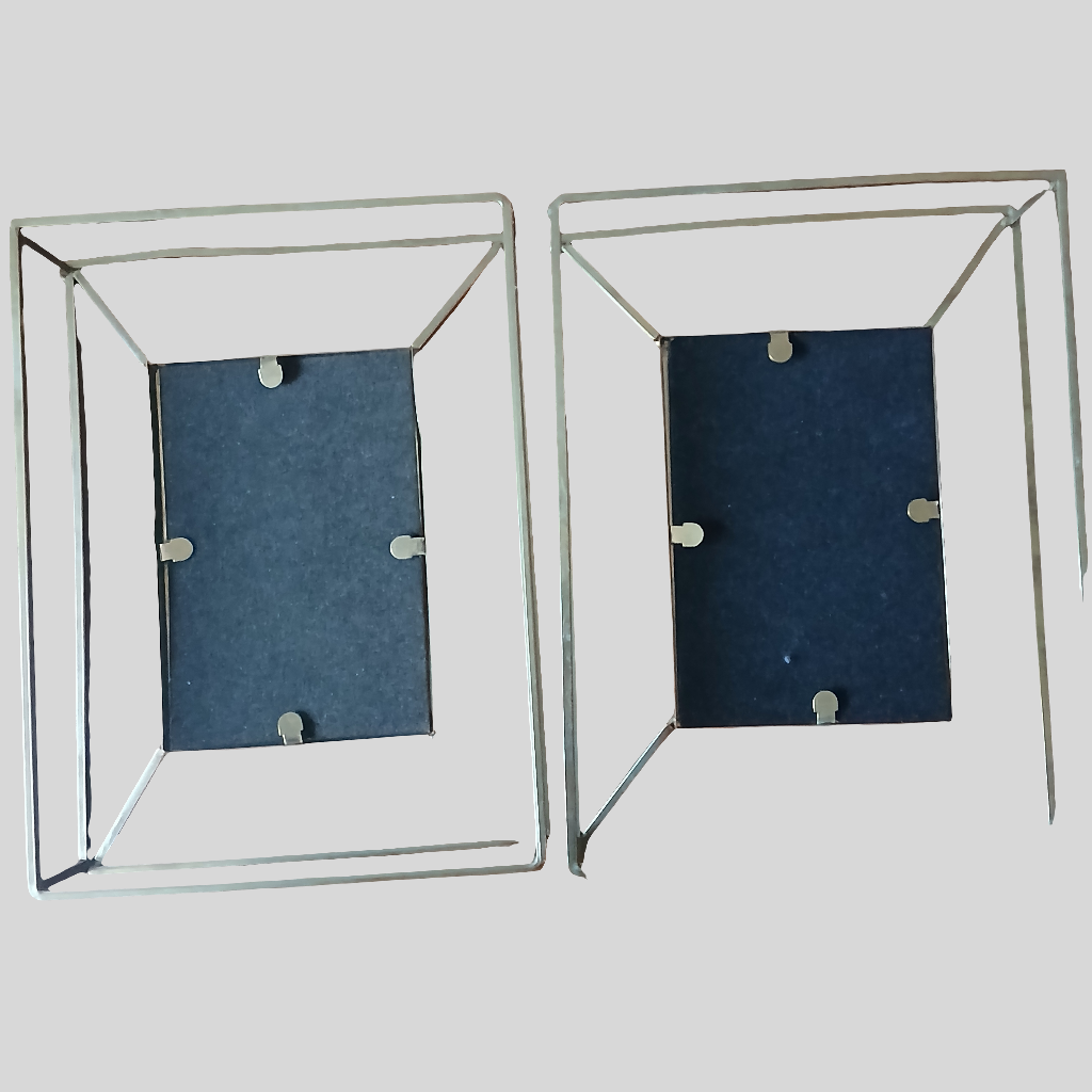 2 Photo Picture Bronze Frames