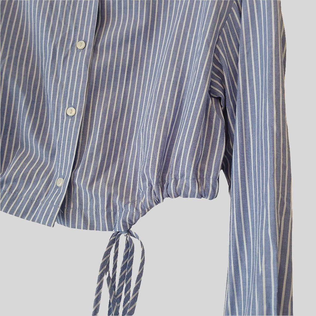 Primark Penneys Blue Cropped Shirt Size 6/8