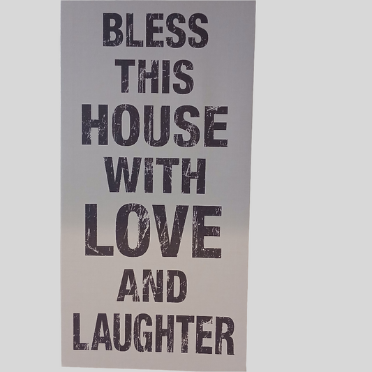 "Bless This House With Love And Laughter" Canvas Print