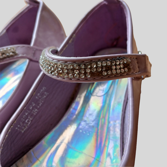 Purple Diamonte Shoes Size 12/30