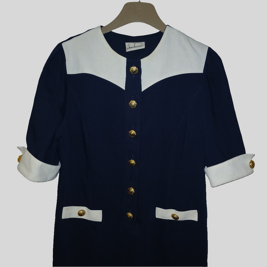 Vintage Schneberger Navy Dress Size 14