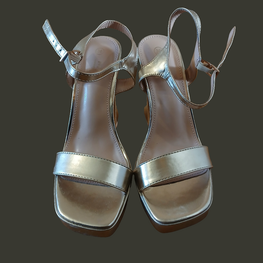 "MIA" Gold Metallic High Heeled Shoes Size 3/3.5 eur 36