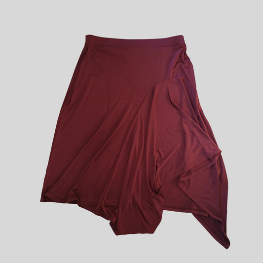 Brand New With Tags F&F Red Asymmetric Waterfall Skirt Size 16