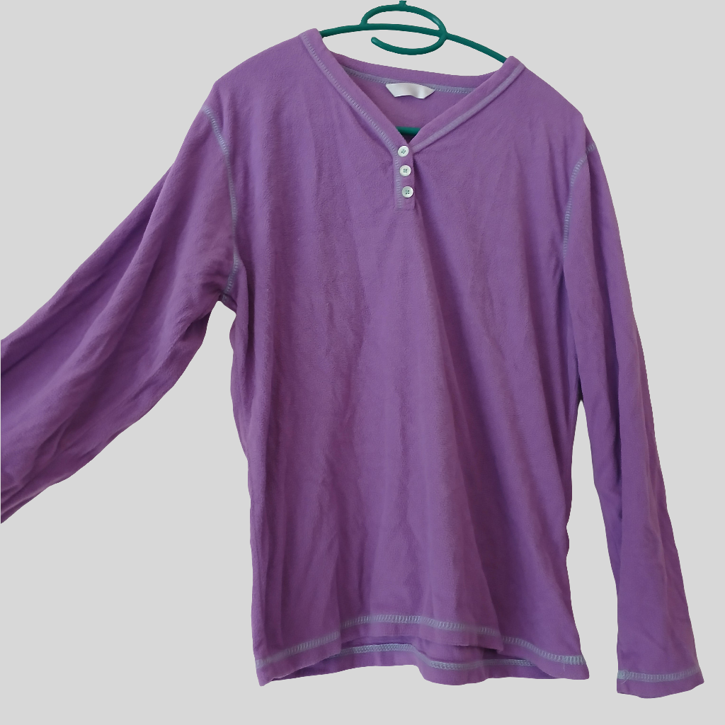 Dunnes Purple Fleece Top Size