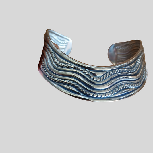 Silver Bracelet Bangle Cuff