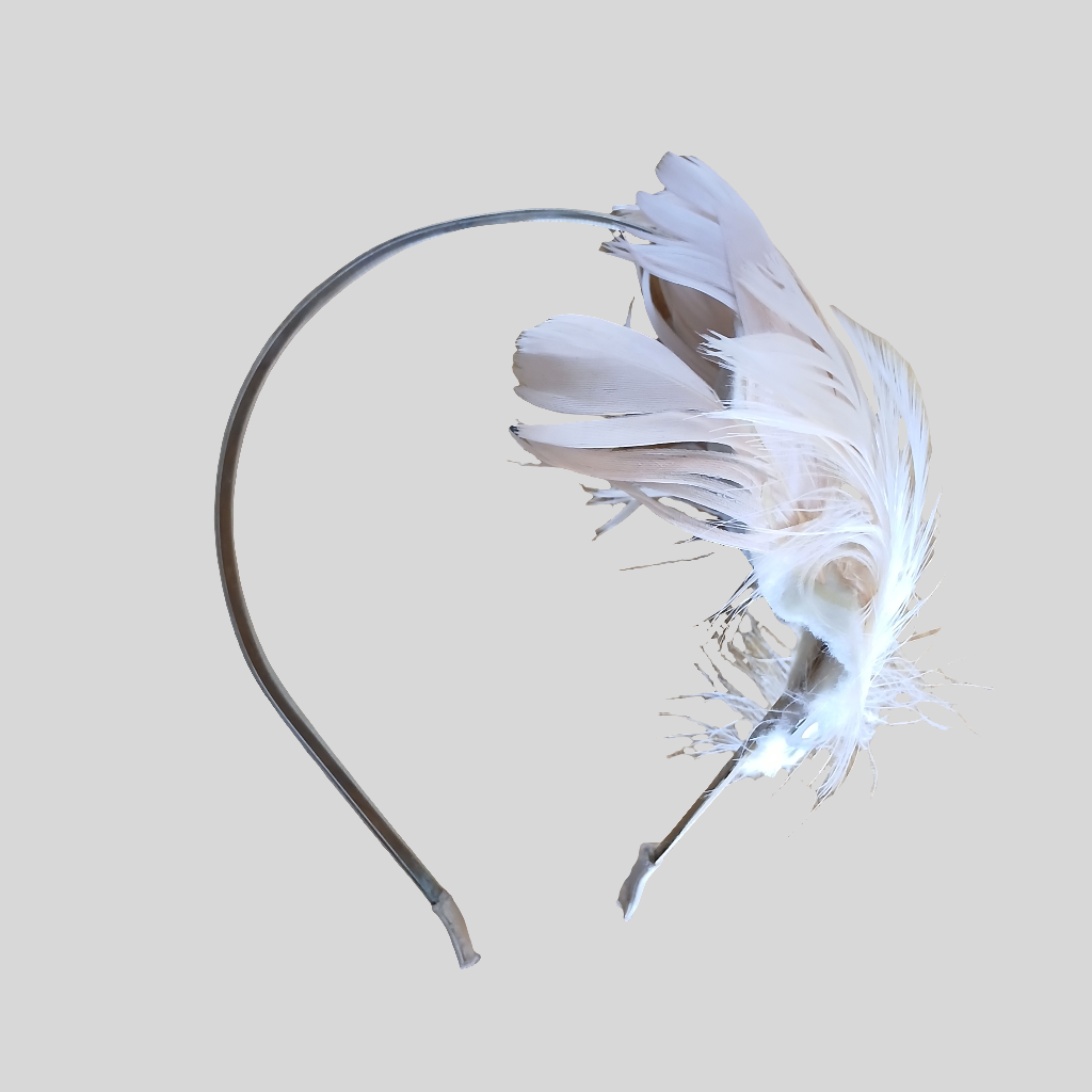 Hair Band with Feathers and Diamontes