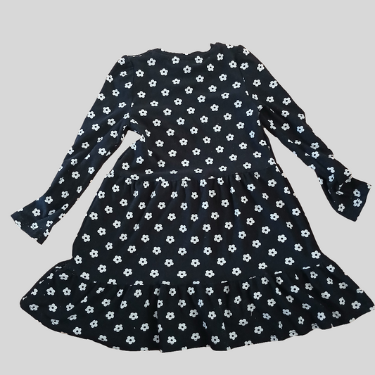 Primark/Penneys Black Dress with Flowers Age 2-3