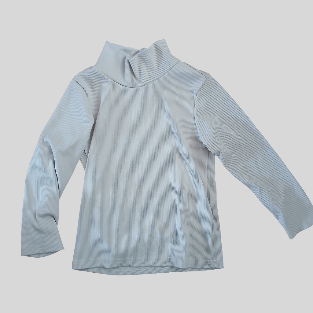 Shein White Polo Neck Top Age 2-3