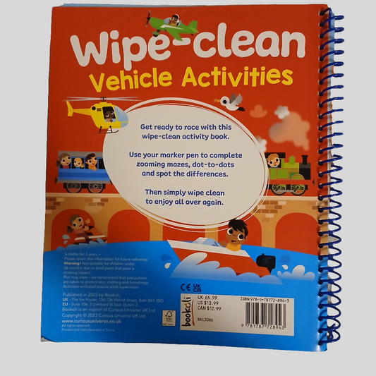 Wipe Clean Activity Book: Vehicle Activities