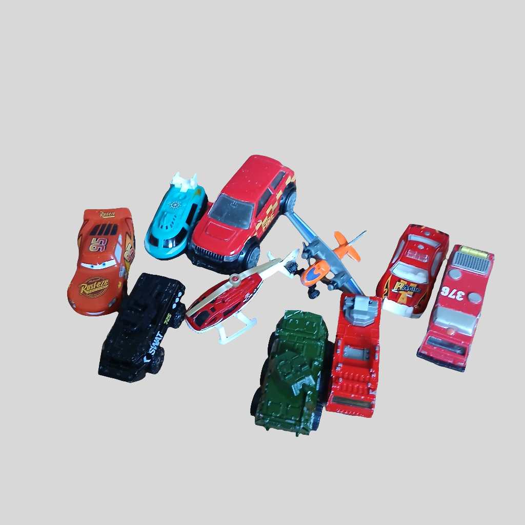 Selection of 10 Plastic & Metal Vehicles