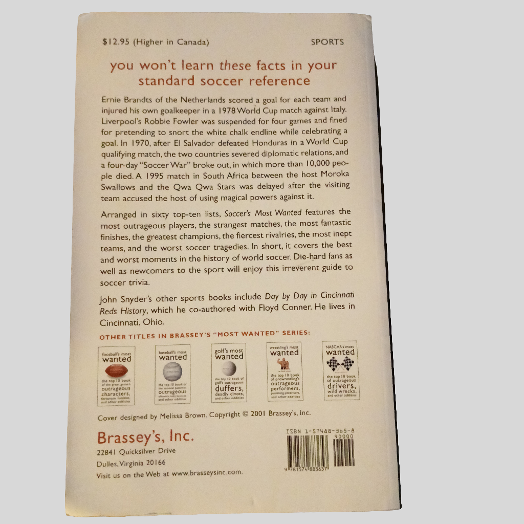 Soccer's Most Wanted by John Snyder