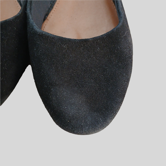 M&S Suede-Feel Black Shoes Size 7