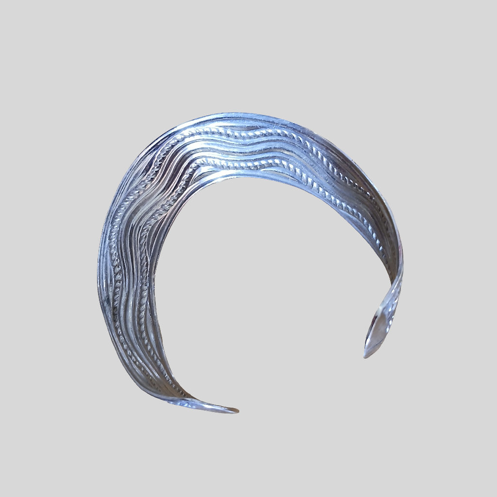 Silver Bracelet Bangle Cuff