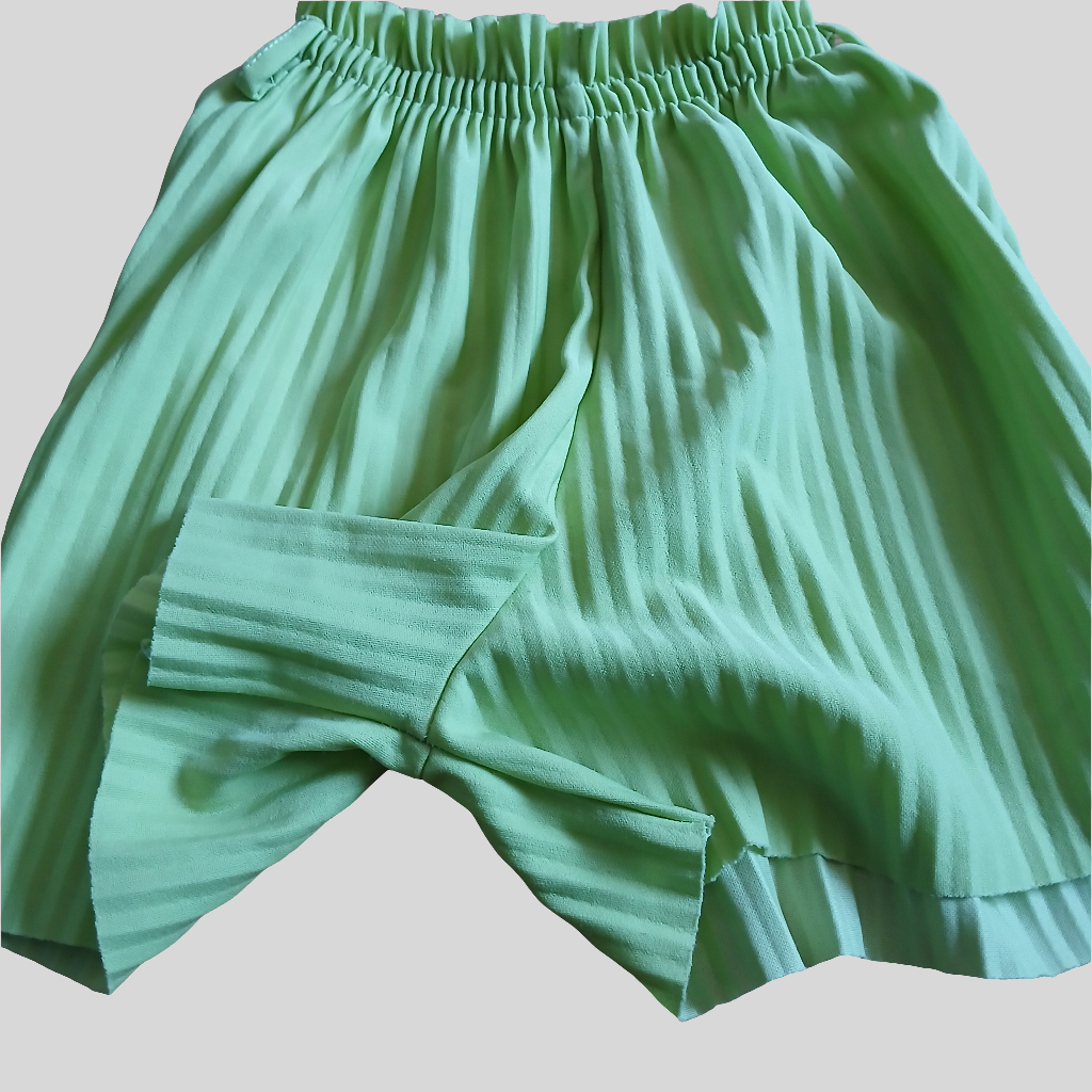 Lime Green Pleated Culottes Age 7-8