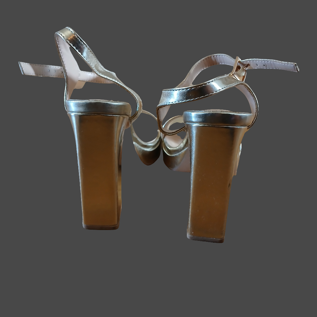 "MIA" Gold Metallic High Heeled Shoes Size 3/3.5 eur 36