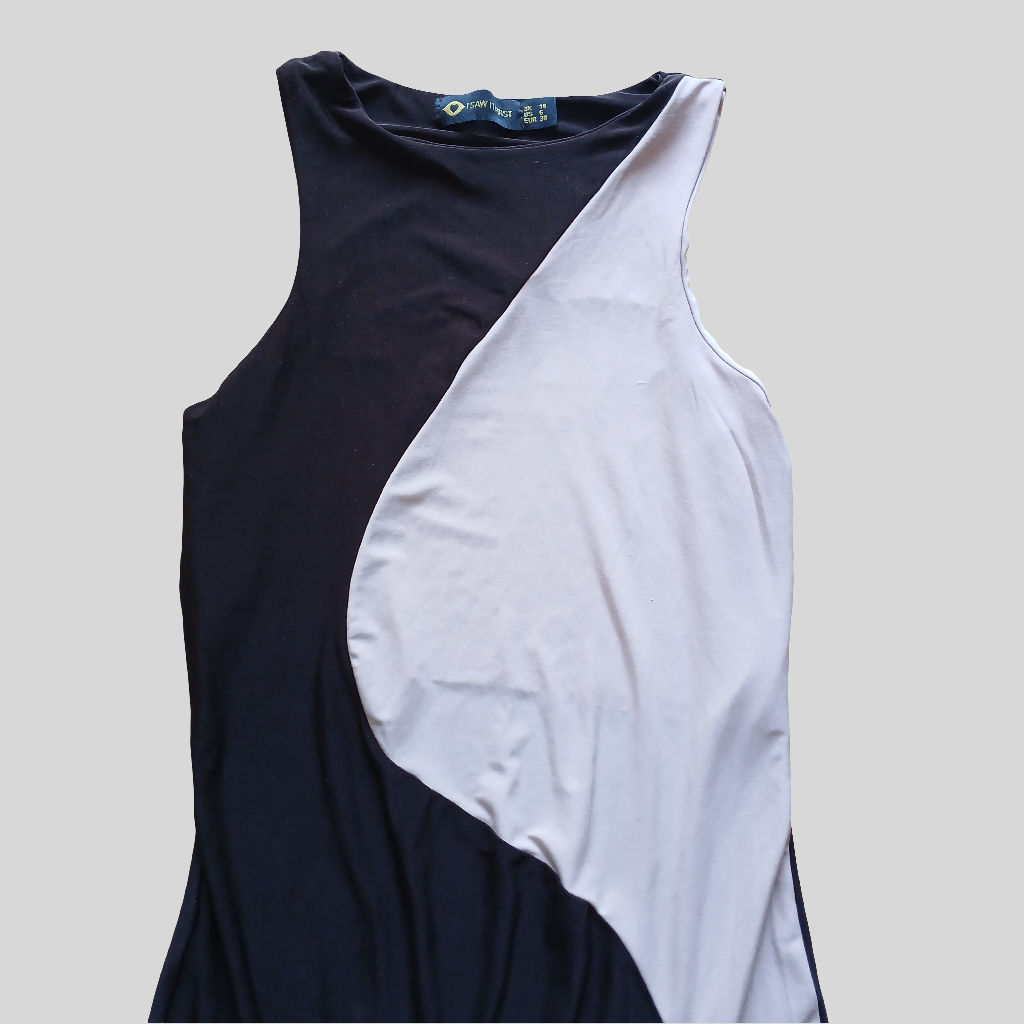 I Saw It First Brown and Beige Bodycon Dress Size 10