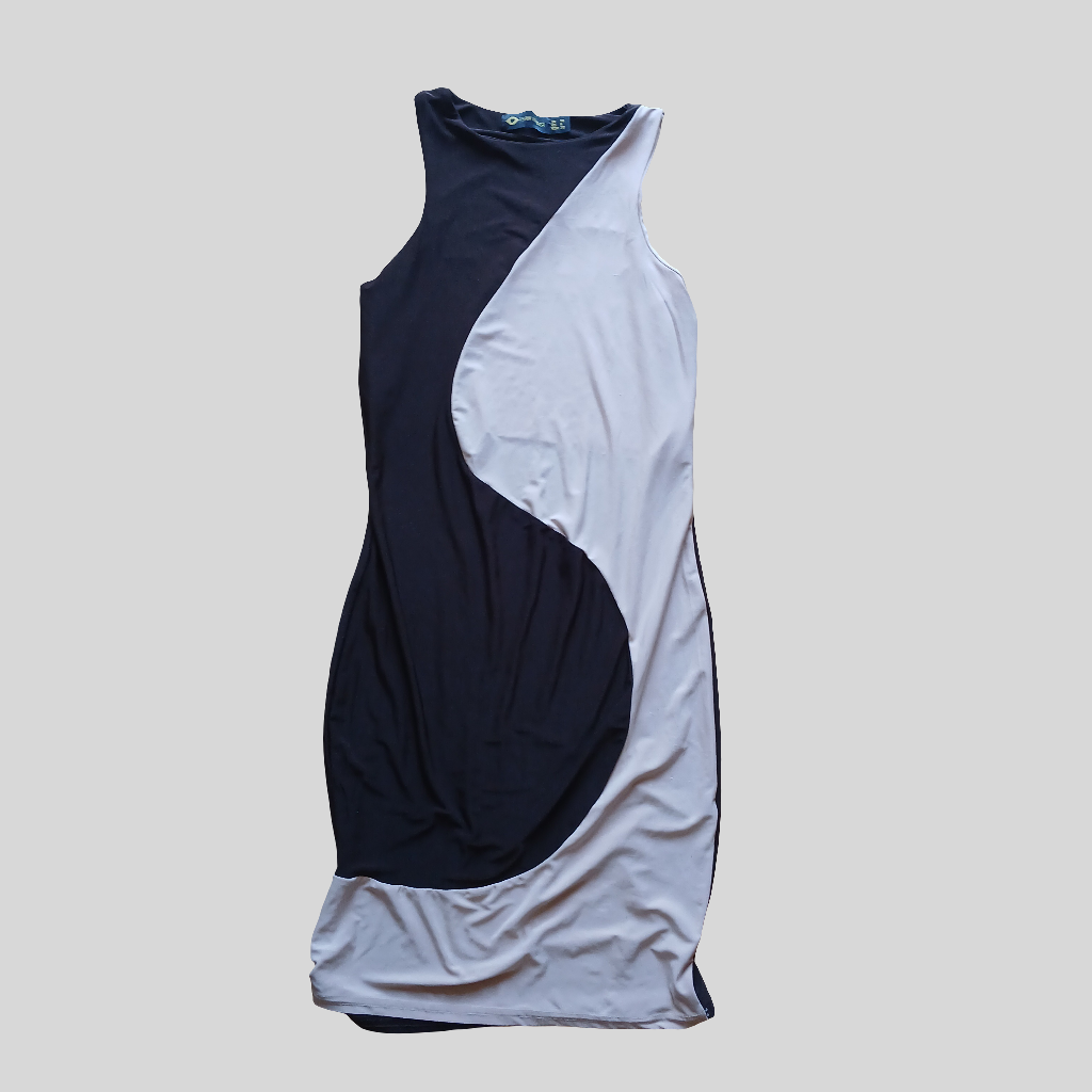 I Saw It First Brown and Beige Bodycon Dress Size 10