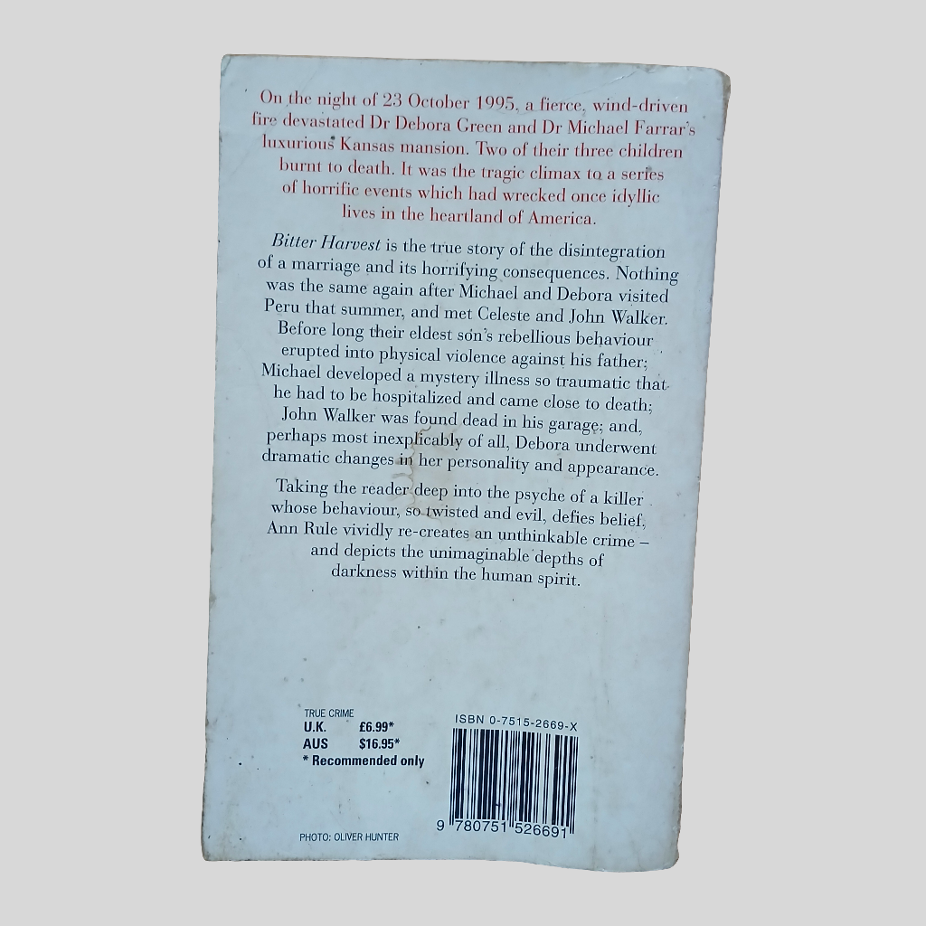 Bitter Harvest By Ann Rule