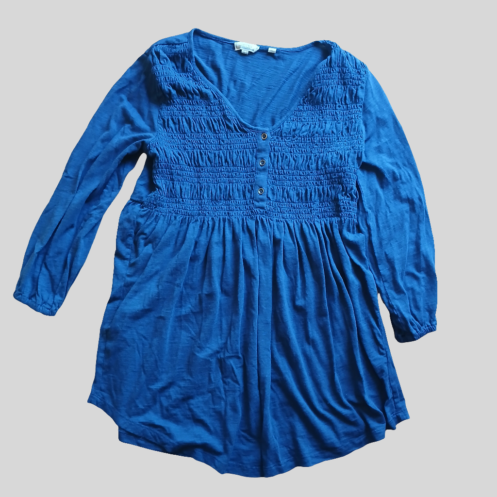 Fat Face Blue Tunic Top Size 6